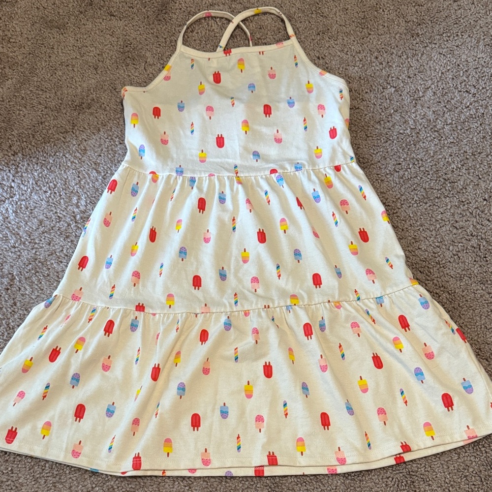Cat & Jack Cream Dress with Popsicle Pattern